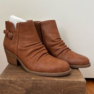 BareTraps Brown Ankle Booties with Buckle